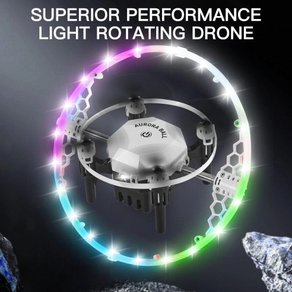 FX-41 Aurora Ball RC Drone with 360° RGB Lights, 3 Speeds & One-Key Stunts - Image 5