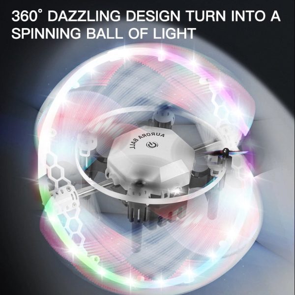 FX-41 Aurora Ball RC Drone with 360° RGB Lights, 3 Speeds & One-Key Stunts - Image 6