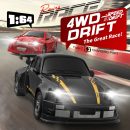KF20 1:64 4WD Mini RC Drift Car - Desktop Racing, LED Lights, Type-C Charging