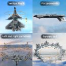 KF700 J-20 4-Channel Brushless Glider RC Plane, 300m Range, Camouflage Gray