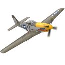 P51D RC Airplane with Mode 1 Transmitter | 4-Channel Brushless & XPilot Stabilizer