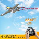 P51D RC Airplane with Mode 1 Transmitter | 4-Channel Brushless & XPilot Stabilizer