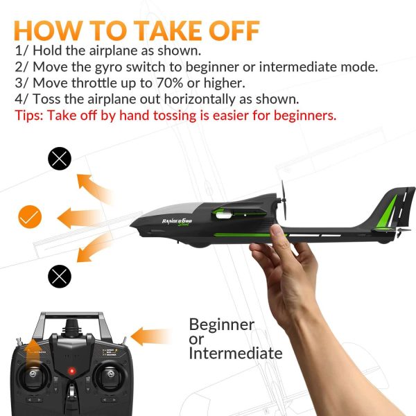 Ranger 600 RC Airplane - 4-Channel, 40 Min Flight, Dual Batteries, Beginner Friendly - Image 8
