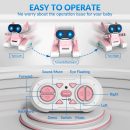 STEMTRON RC Robot Toy - Rechargeable, Auto Demo, Dance, Music, LED Eyes, 3 Colors