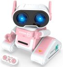 STEMTRON RC Robot Toy - Rechargeable, Auto Demo, Dance, Music, LED Eyes, 3 Colors