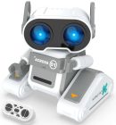 STEMTRON RC Robot Toy - Rechargeable, Auto Demo, Dance, Music, LED Eyes, 3 Colors