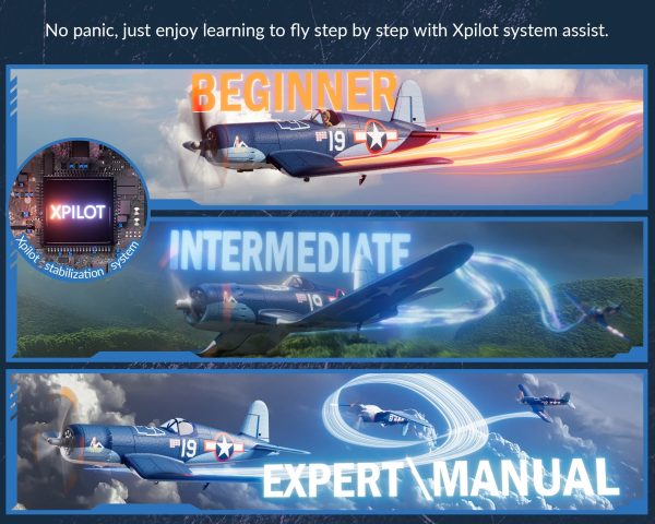 Volantex F4U Corsair 500mm Brushless Warbird RC Plane, RTF, 2S/3S Power Support - Image 2
