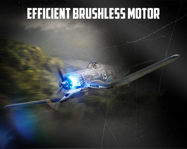 Volantex F4U Corsair 500mm Brushless Warbird RC Plane, RTF, 2S/3S Power Support - Image 3