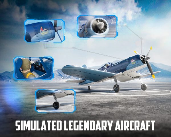 Volantex F4U Corsair 500mm Brushless Warbird RC Plane, RTF, 2S/3S Power Support - Image 6