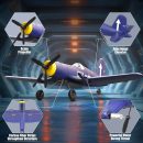 Volantex RC F4U Corsair 3CH RTF EPP Plane w/ Gyro 2.4GHz for Kids & Beginners