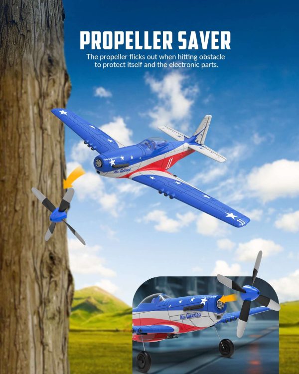 VolantexRC Miss America P-51D Mustang 4CH RC Warbird Airplane w/ XPilot & Gyro - Image 9