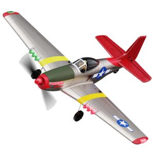 Xiaobaima BM26 P51D Warbird 4CH RC Airplane with Gyro & LED Lights - Red/Blue