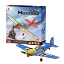 Xiaobaima BM26 P51D Warbird 4CH RC Airplane with Gyro & LED Lights - Red/Blue