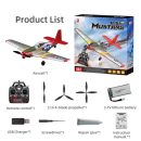 Xiaobaima BM26 P51D Warbird 4CH RC Airplane with Gyro & LED Lights - Red/Blue