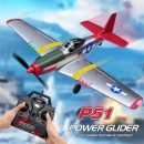 Xiaobaima BM26 P51D Warbird 4CH RC Airplane with Gyro & LED Lights - Red/Blue
