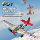 Xiaobaima BM26 P51D Warbird 4CH RC Airplane with Gyro & LED Lights - Red/Blue