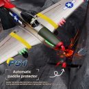 Xiaobaima BM26 P51D Warbird 4CH RC Airplane with Gyro & LED Lights - Red/Blue