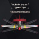 Xiaobaima BM26 P51D Warbird 4CH RC Airplane with Gyro & LED Lights - Red/Blue