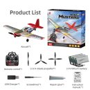 Xiaobaima BM26 P51D Warbird 4CH RC Airplane with Gyro & LED Lights - Red/Blue