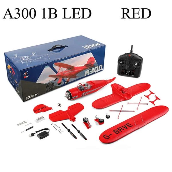 2024 WLtoys A300-Beech D17S EPP 4CH RC Biplane: LED, 3D/6G Gyro, Brushless - Image 9