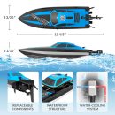 20mph RC Boat with LED Lights for Pools and Lakes - Fast and Fun!