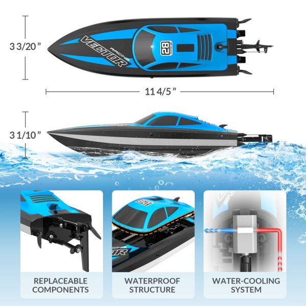20mph RC Boat with LED Lights for Pools and Lakes - Fast and Fun! - Image 5