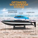 20mph RC Boat with LED Lights for Pools and Lakes - Fast and Fun!