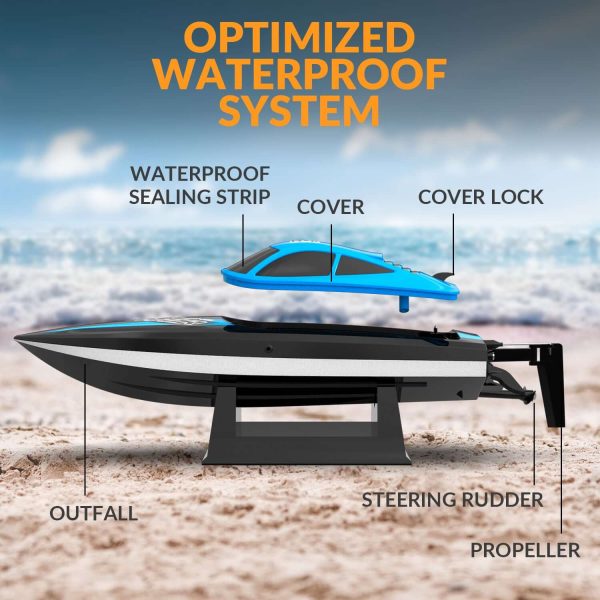 20mph RC Boat with LED Lights for Pools and Lakes - Fast and Fun! - Image 6
