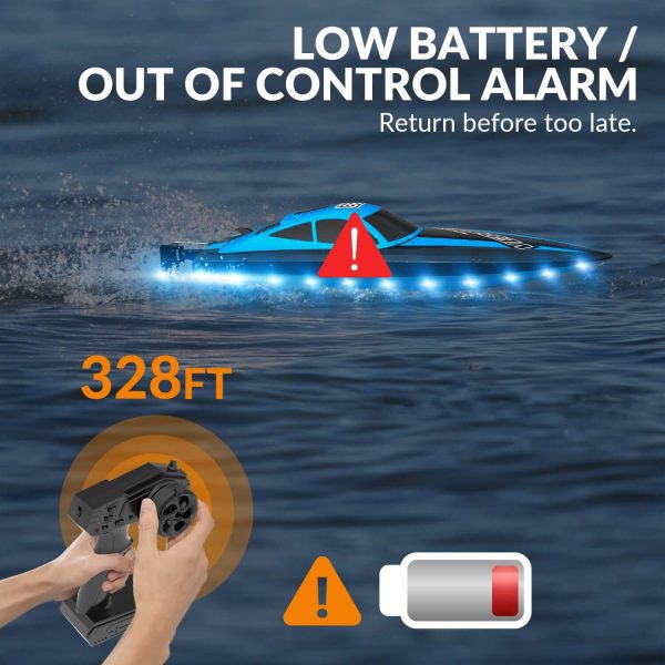 20mph RC Boat with LED Lights for Pools and Lakes - Fast and Fun! - Image 10