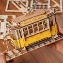 3D Vintage Tramcar Wooden Puzzle: Unique DIY Model Kit - KidsToyLover