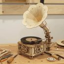Crank Classic Gramophone Kit | Kidstoylover - DIY Wooden Assembly Toy