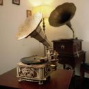Crank Classic Gramophone Kit | Kidstoylover - DIY Wooden Assembly Toy