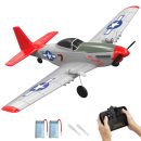 Mustang P51D 2CH Beginner RC Airplane with Gyro Stabilizer for Kids