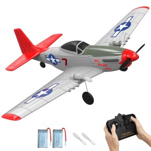 Mustang P51D 2CH Beginner RC Airplane with Gyro Stabilizer for Kids