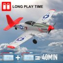 Mustang P51D 2CH Beginner RC Airplane with Gyro Stabilizer for Kids