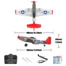Mustang P51D 2CH Beginner RC Airplane with Gyro Stabilizer for Kids