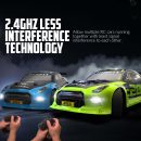 Racent 1/14 Scale High-Speed RC Drift Car with LED Lights