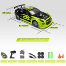 Racent 1/14 Scale High-Speed RC Drift Car with LED Lights