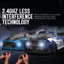 Racent 1:14 Drift RC Car for Kids, 4WD 2.4Ghz with LED Lights, Dual Battery