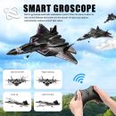 SU57 RC Plane: 2.4G Light-Up Foam Aircraft for Kids - Hand Thrown, Fixed Wing Toy