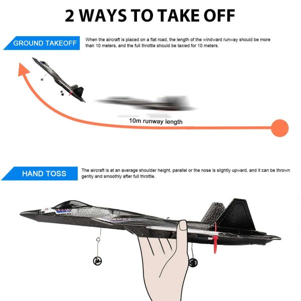 SU57 RC Plane: 2.4G Light-Up Foam Aircraft for Kids - Hand Thrown, Fixed Wing Toy - Image 6