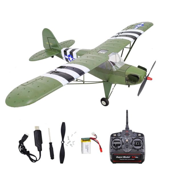 1/16 Scale J3 WWII RC Airplane - 4-Channel, 6-Axis Stabilization, 3D Wing - Image 2