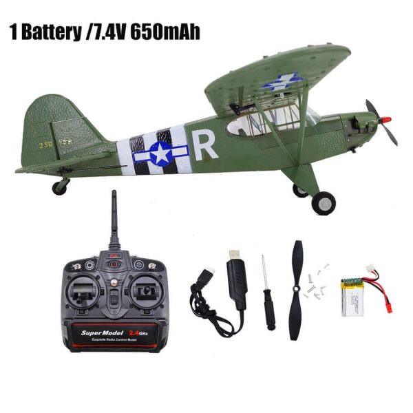 1/16 Scale J3 WWII RC Airplane - 4-Channel, 6-Axis Stabilization, 3D Wing - Image 3