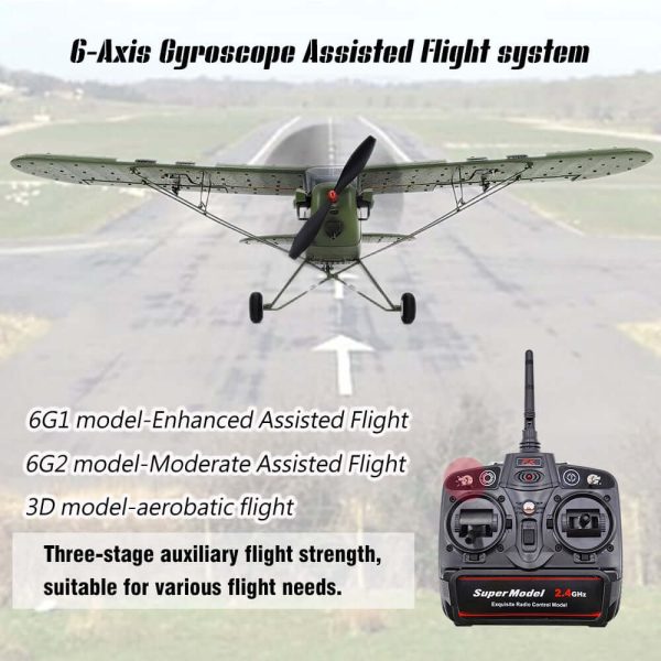 1/16 Scale J3 WWII RC Airplane - 4-Channel, 6-Axis Stabilization, 3D Wing - Image 6