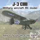 1/16 Scale J3 WWII RC Airplane - 4-Channel, 6-Axis Stabilization, 3D Wing