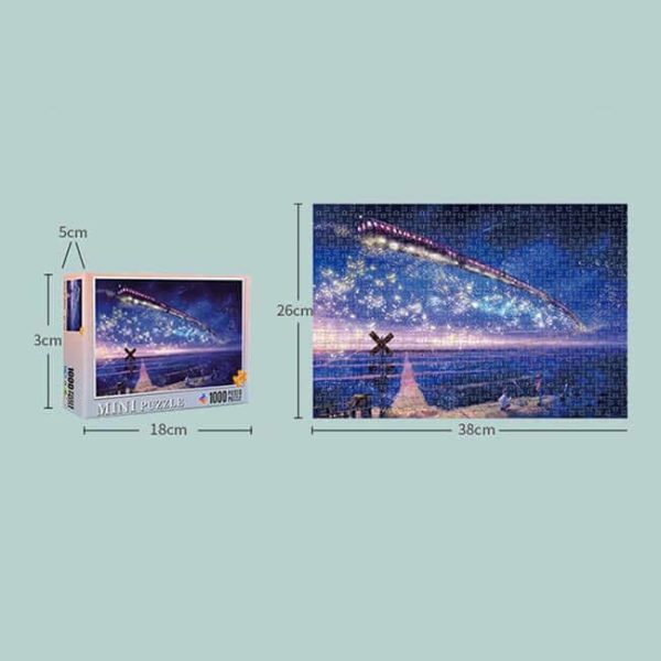 1000-Piece 'Train Under the Stars' Jigsaw Puzzle - Perfect for Family Fun | KidsToyLover - Image 7
