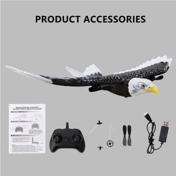 405mm Wingspan Eagle RC Aircraft - 2.4G Remote Control Foam Glider for Kids - Image 7