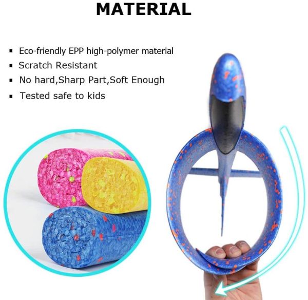 50CM Foam Glider Airplane Toy with LED Lights - Hand Throw Outdoor Fun for Kids - Image 5