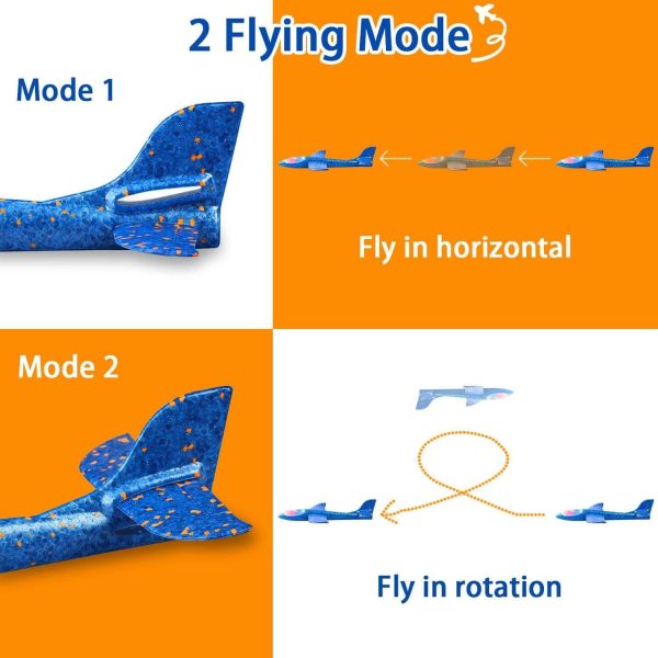 50CM Foam Glider Airplane Toy with LED Lights - Hand Throw Outdoor Fun for Kids - Image 6