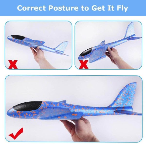 50CM Foam Glider Airplane Toy with LED Lights - Hand Throw Outdoor Fun for Kids - Image 7